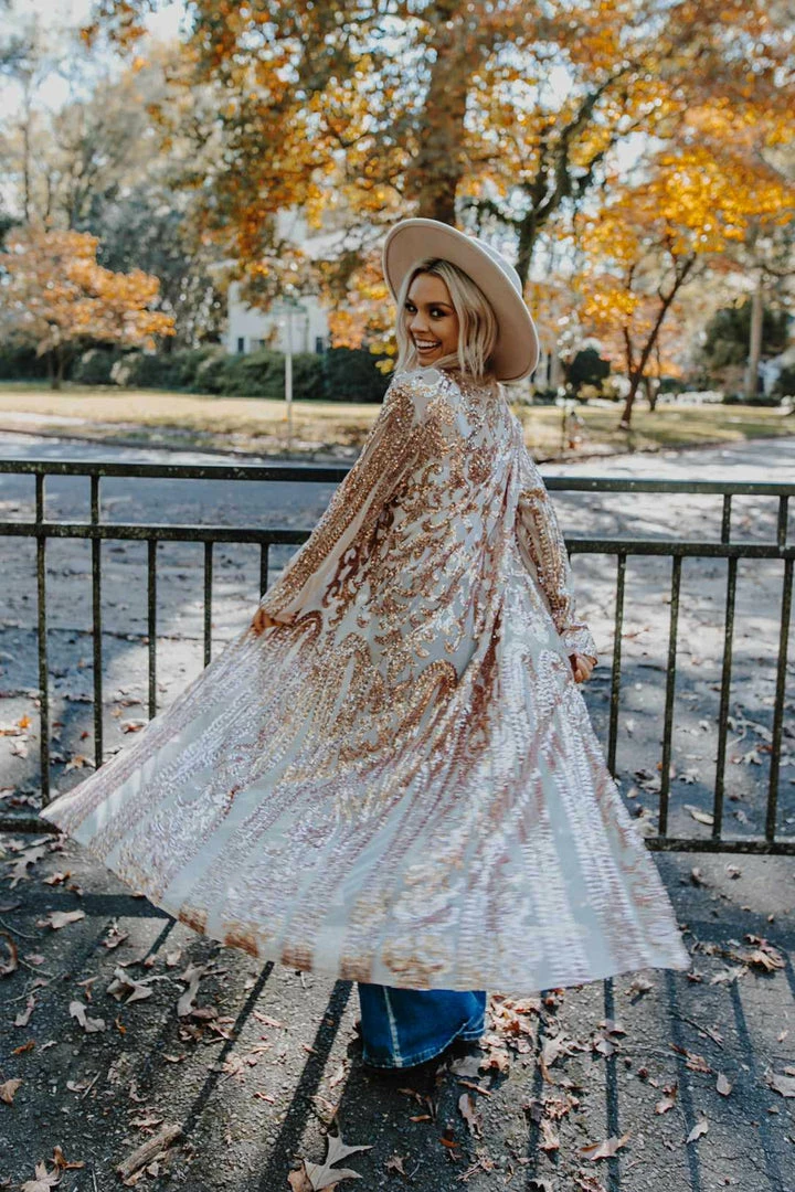 Dongguan Haohoo Clothing CO., Ltd Pre-Orders PREORDER The Royal Sequin Duster - Rose Gold 7 Dongguan Haohoo Clothing CO., Ltd Pre-Orders PREORDER The Royal Sequin Duster - Rose Gold