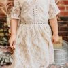D & J Industries Girls Angel Eyes Dress - Ivory