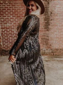 Dongguan Haohoo Clothing CO., Ltd Pre-Orders PREORDER The Royal Sequin Duster - Black 13 Dongguan Haohoo Clothing CO., Ltd Pre-Orders PREORDER The Royal Sequin Duster - Black