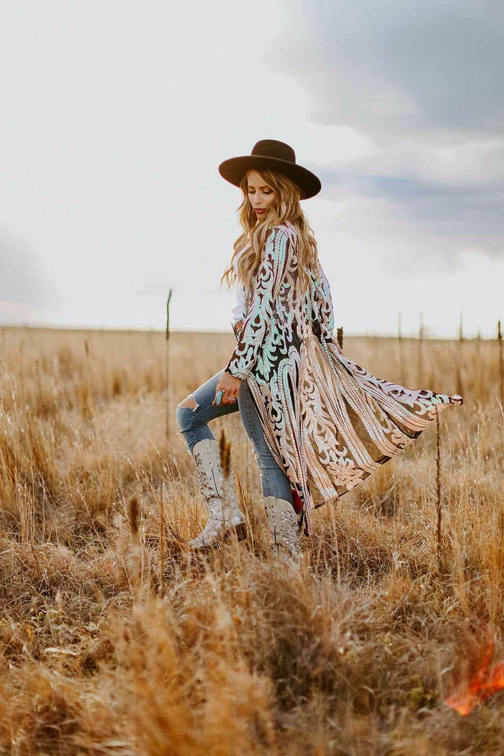 Dongguan Haohoo Clothing CO., Ltd PREORDER The Royal Sequin Duster - Bubblegum Pre-Orders 14 Dongguan Haohoo Clothing CO., Ltd PREORDER The Royal Sequin Duster - Bubblegum Pre-Orders