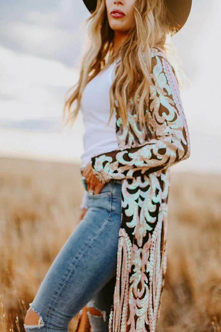 Dongguan Haohoo Clothing CO., Ltd PREORDER The Royal Sequin Duster - Bubblegum Pre-Orders 3 Dongguan Haohoo Clothing CO., Ltd PREORDER The Royal Sequin Duster - Bubblegum Pre-Orders