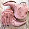 Lane Boots New Arrivals Spitfire Fringe Booties Rose Pink Junk Gypsy By Lane