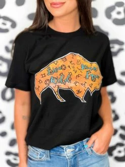 4B Custom Designs LLC Born Wild Live Free T Shirt
