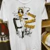 Country Deep Bang Bang Cowboy Tee - Distressed White Tees