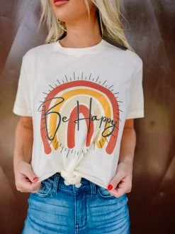 Bling-A-Gogo Clothing Be Happy Tee