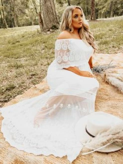 D & J Industries Bridal Off Shoulder White Dress Sale! 13 D & J Industries Bridal Off Shoulder White Dress Sale!