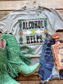 Rowdy Crowd Clothing Alcohol Helps T-shirt New Arrivals