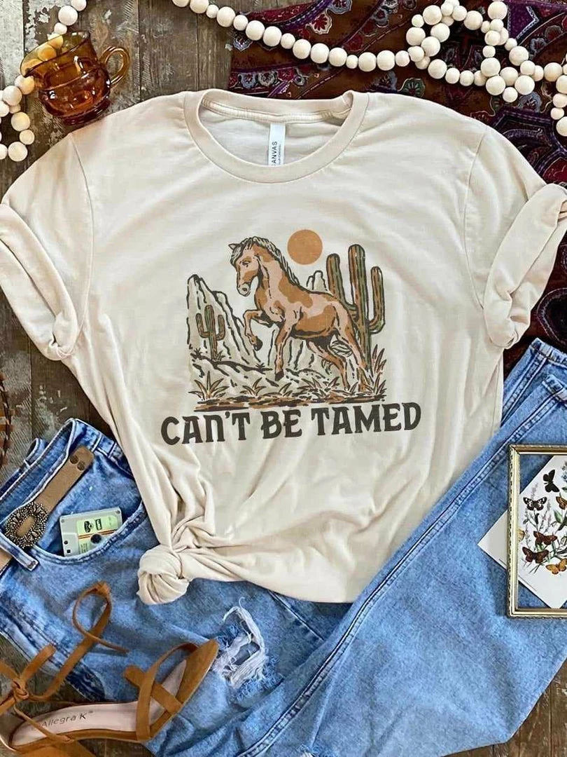 Miss Mud Pie Cant Be Tamed Tee - Cream Clothing 3 Miss Mud Pie Cant Be Tamed Tee - Cream Clothing