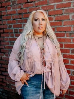 D & J Industries Circle Of Love Top - Blush Tops