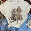 Miss Mud Pie Cowgirl Horse Tee - Cream Clothing