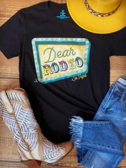 4B Custom Designs LLC Dear Rodeo Tee - Black Clothing