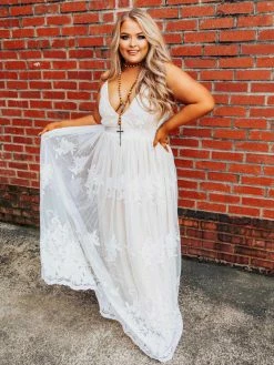 D & J Industries Feel Like A Lady Dress - Ivory