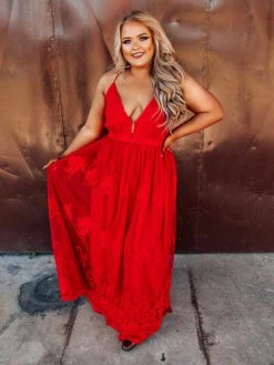 D & J Industries Sale! Feel Like A Lady Dress - Red