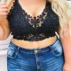 Southern Fried Chics Bralettes Flirty Floral Bralette - Black
