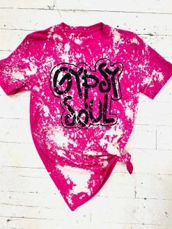 Buckin Barn Tees Gypsy Soul Bleached Tee - Berry