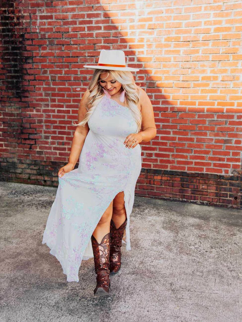 D & J Industries Hollywood Nights Sequin Dress - Pink Iridescent 3 D & J Industries Hollywood Nights Sequin Dress - Pink Iridescent