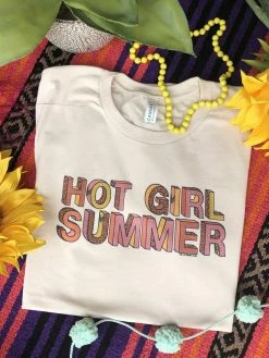 Miss Mud Pie Hot Girl Summer Tee - Cream