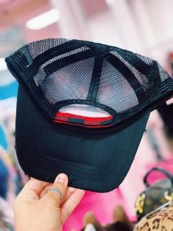 Luxe Apparel Truckin' Into Christmas Buffalo Plaid Trucker Hat