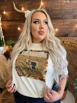 Raisin Arrows Clothing Leopard Longhorn Tee