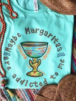 Miss Mud Pie Tees Maybe Margaritas Are Addicted To Me Tee - Mint 7 Miss Mud Pie Tees Maybe Margaritas Are Addicted To Me Tee - Mint