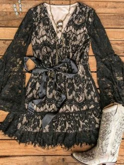 D & J Industries Co., LTD. Lacey Belle Dress - Black