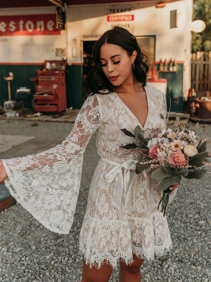 Southern Fried Chics Bridal Lacey Belle Dress - White 3 Southern Fried Chics Bridal Lacey Belle Dress - White