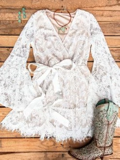 Southern Fried Chics Bridal Lacey Belle Dress - White