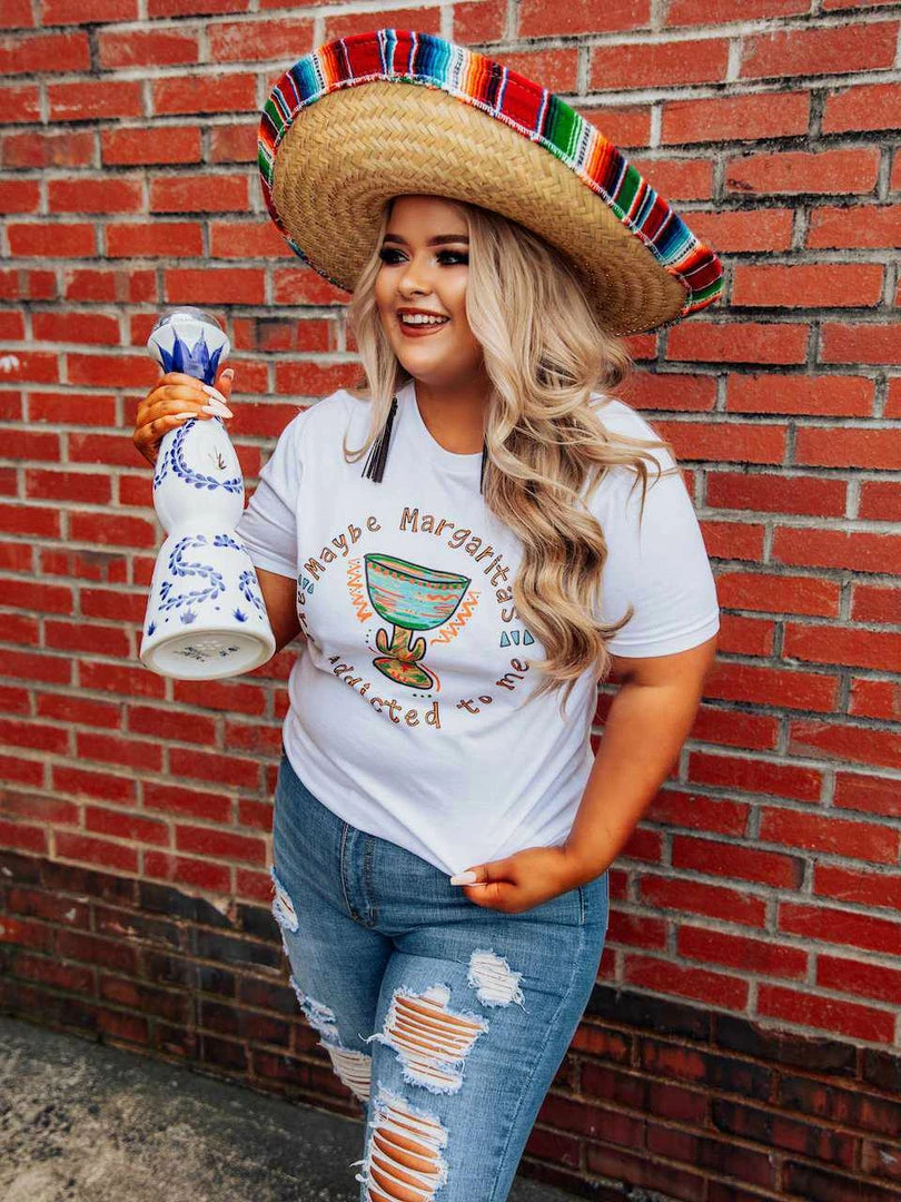 Miss Mud Pie Maybe Margaritas Are Addicted To Me Tee - White Tees 4 Miss Mud Pie Maybe Margaritas Are Addicted To Me Tee - White Tees