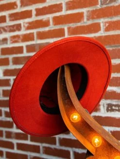 Luxe Apparel Summer Fever Collection Nashville Wide Brim Hat - Rust