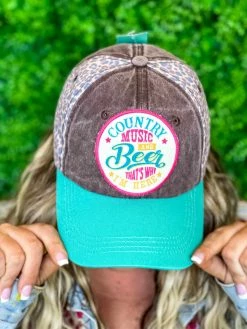 Southern Grace Country Music And Beer That's Why I'm Here Patch Hat 8 Southern Grace Country Music And Beer That's Why I'm Here Patch Hat