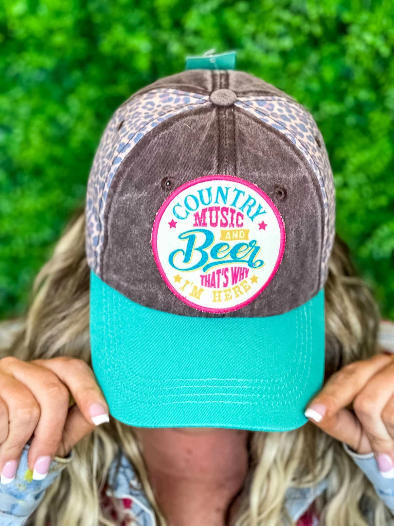 Southern Grace Country Music And Beer That's Why I'm Here Patch Hat 5 Southern Grace Country Music And Beer That's Why I'm Here Patch Hat