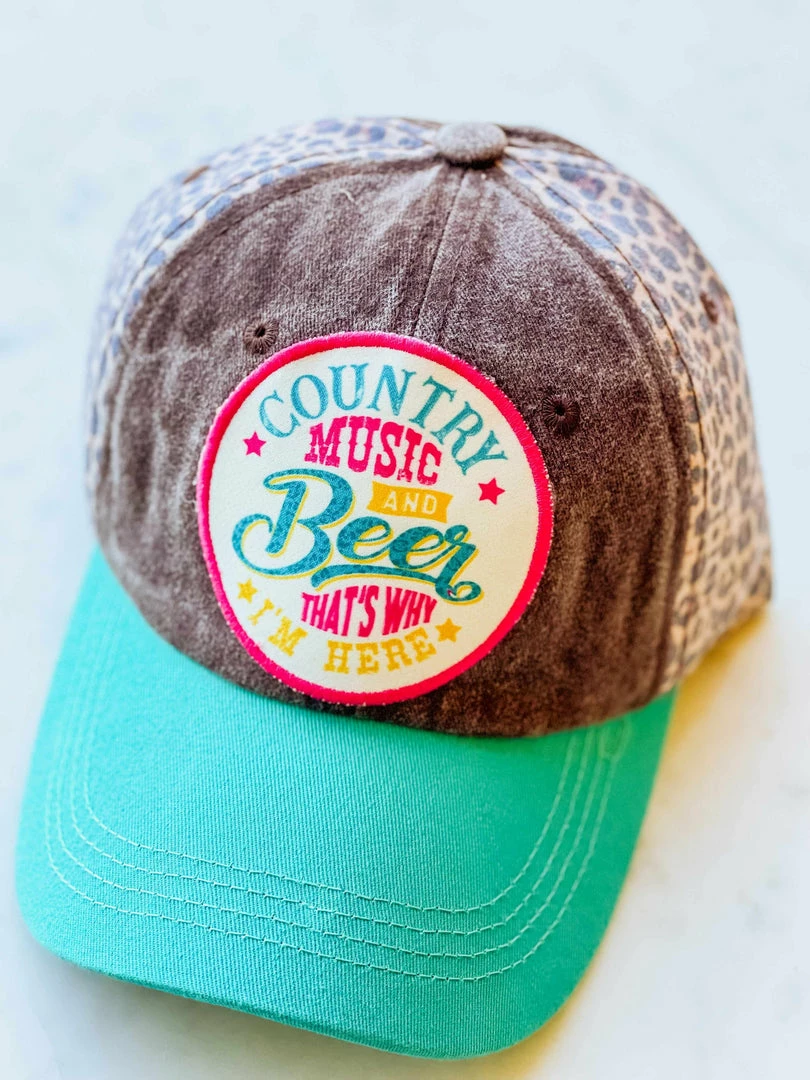 Southern Grace Country Music And Beer That's Why I'm Here Patch Hat 4 Southern Grace Country Music And Beer That's Why I'm Here Patch Hat