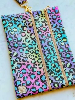 Southern Grace New Arrivals Give It A Swirl Zipper Bag - Leopard Neon
