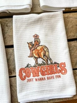 Miss Mud Pie Accessories Cowgirls Just Wanna Have Fun Hand Towel
