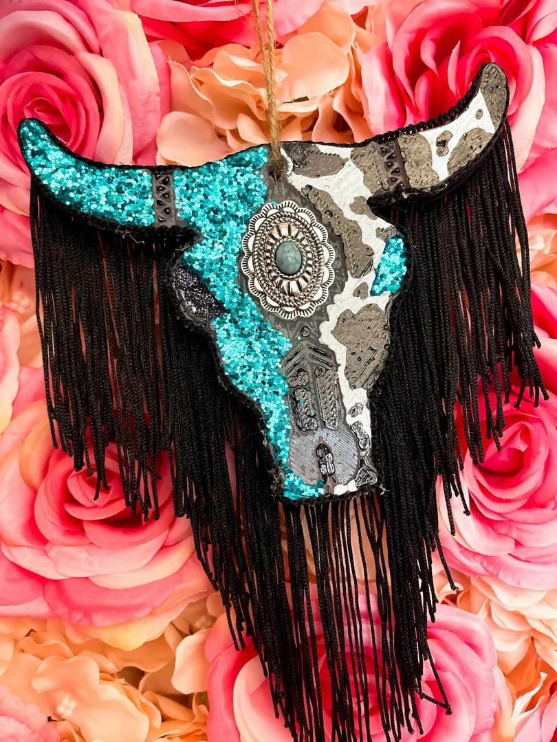 Southern Custom Designs Accessories Sassy Steer Concho Fringe Freshie 3 Southern Custom Designs Accessories Sassy Steer Concho Fringe Freshie
