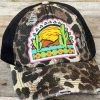 Southern Grace Desert Sunset Black Leopard Hat