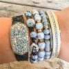 Southern Grace A Little Country Grey Leopard Mixed Beads Bracelet Set New Arrivals 2 Southern Grace A Little Country Grey Leopard Mixed Beads Bracelet Set New Arrivals