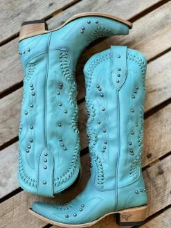 Cheap southernfriedchics Store 19 Lane Boots Cossette Boot By Lane - Turquoise Blaze