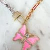 Treasure Jewels, Inc. Precious Two Toned Pink Butterfly Necklace New Arrivals