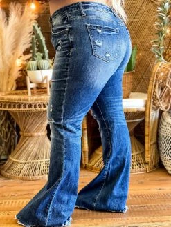 Special A High Rise Boot Cut Jeans - Medium Dark