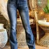 Special A Summer Fever Collection Mid Rise Boot Cut Distressed Jeans - Vintage Black