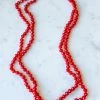 Your Fashion Wholesale Crystal Beaded Necklace - Bright Red Accessories