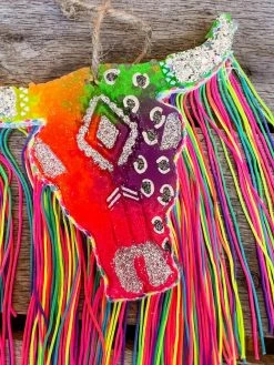 Southern Custom Designs Electric Rainbow Steer Freshie