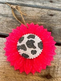 Southern Custom Designs Big Pink Sunflower Cow Freshie