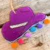 Southern Custom Designs New Arrivals Purple Cowgirl Hat With Pom Poms Freshie 2 Southern Custom Designs New Arrivals Purple Cowgirl Hat With Pom Poms Freshie