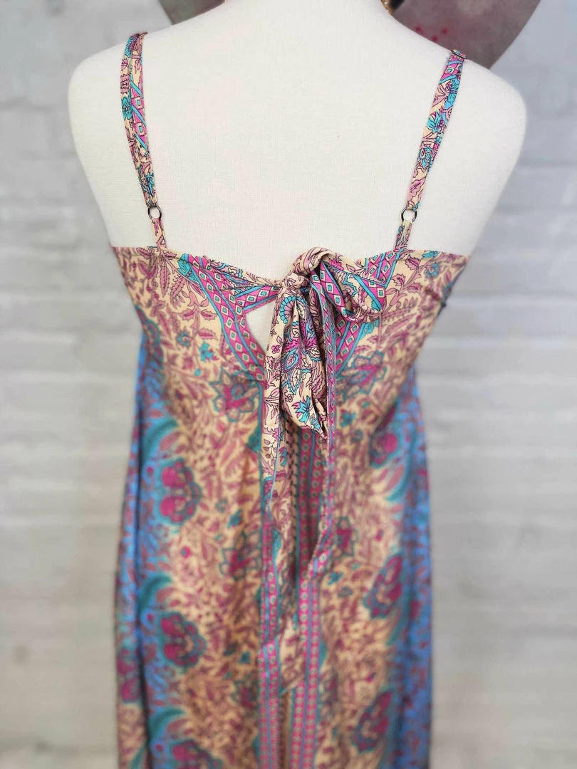 Fashion Fuse Print Tie-Back Maxi Dress - Pink Clothing 6 Fashion Fuse Print Tie-Back Maxi Dress - Pink Clothing