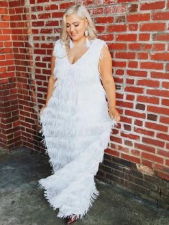 D & J Industries Promise Forever Dress Long - White