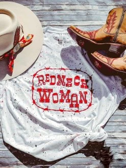 Buckin Barn Redneck Woman Splattered Tee Clothing