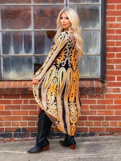 Dongguan Haohoo Clothing CO., Ltd Pre-Orders PREORDER The Royal Sequin Duster - Orange And Gold