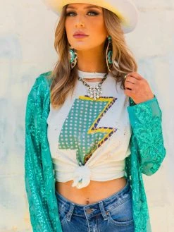 Dongguan Haohoo Clothing CO., Ltd Pre-Orders PREORDER The Royal Sequin Duster - Ocean Green